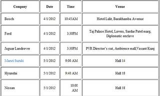 Time Schedule and Calendar Of Events